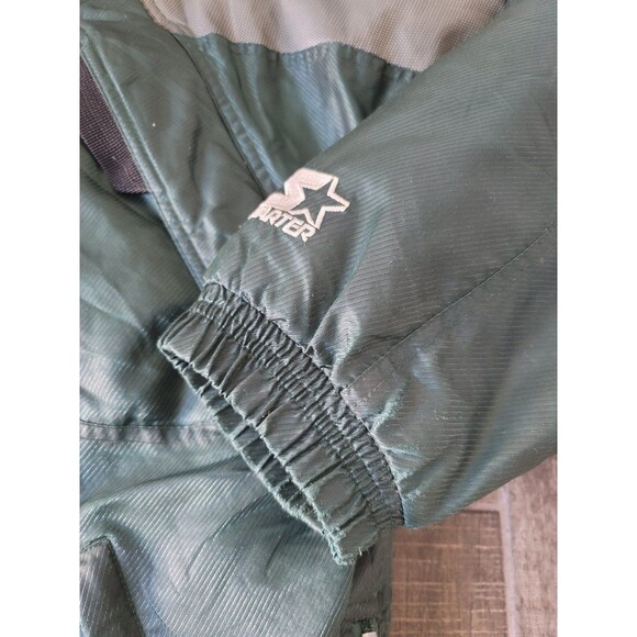 Vintage NFL New York Jets Pro Line Starter Mens Large Half Zip Puffer Jacket - Picture 4 of 11
